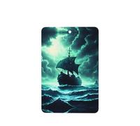 6 difusores rectangulares de aroma para coche, diseño de barco y monstruo del mar del Día del Juicio Final, para colgar en tableta, decoración interior del coche, armario, zapatos, armario,