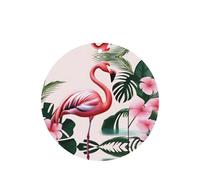 6 difusores románticos de aroma de flamenco para coche, forma redonda, para colgar fragancias, tabletas, decoración interior del coche, armario, zapatos, armario, ambientador de fragancia