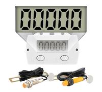 6 Digit Counter, Electronic Display Clicker, 2.68x1.18x1.81 Inches Industry Tally Device, Clear Accurate Readout, Easy Press Design, Perfect for Coaching Knitting Lap Counting Sports Events Work