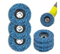 6 discos de tira de 115 mm, amoladora angular, rueda peladora de pintura para quitar revestimiento de pintura, oxidación, soldaduras de óxido (color: azul)