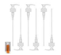 6 dispensadores de jarabe, Pumphead para botellas, bomba dosificadora de jarabe para 500 ml/1000 ml y 28/410, recipiente roscado para champú, reutilizable para sirope, champú acondicionador