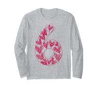 6 Dulces 67 Corazones Dibujados A Mano Lindas Niñas Niños Famil Manga Larga