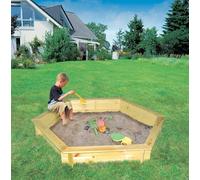 6-Eck Cajón de Arena Fynja Con Blanco Plano Madera 173 x 148 X 21CM Natural