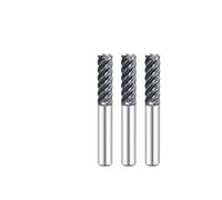 6-Edge Tungsten Carbide Flat Bottom End Mill Coated Straight Shank CNC Tool