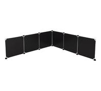 Kerbl Pet 6 Elementos de Pared de plástico, 35x35cm Cada uno, Negros, espaciado de cuadrícula de 1,5cm, expandibles según Sea Necesario, protección para Muebles y Paredes