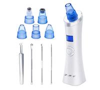 6 en 1 Blackhead Remover Pore Vacuum-Electric Blackhead Aspiradora de succión facial Máquina limpiadora de poros con pantalla LED para tratamiento facial de piel al vacío
