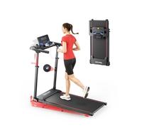 6 EN 1 Cinta de Correr Plegable, 0%-5%-10% Inclinación, 12 KM/H, Toputure Cinta Andar con Manillar Ajustable para Hogar y Oficina, Walking Pad con App, Control Remoto, 95°-105° Pantalla LED Ajustable