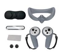 6 en 1 Lente de Repuesto Funda Anti-Fugas Almohadilla Ocular Máscara VR Juego de Accesorios VR Shell Cover para Pico 4 Ultra (Gris)