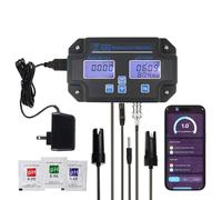 6 en 1 Multiparámetro Probador de pH: pH/EC/TDS/Sal/SG/Temperatura con Inalámbrico Wi-Fi Supervisión a través de Móvil APP Fácil 3 Puntos Calibración para Pez Estanques, Acuarios, Hidroponia