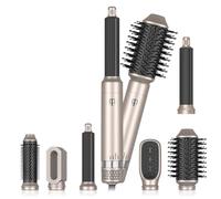 6 en 1 Styler pelo, Airstyler automática de aire caliente cepillo del pelo Set Secador de pelo de aire rizador de pelo alisador cepillo voluminizador para el secado rápido rizos alisado Styling secado