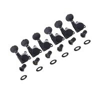 6 En Línea Mini Botón Ovalado Negro Guitarra Sintonizadores Cabezas De Máquina Juego De Clavijas De Afinación Para ST/para Guitarra Eléctrica For For TL Pomos De Cabezales De Guitarra
