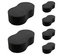 6 esponjas de aseo para caballos, kit de esponja de baño negra, agarre suave y cómodo para la suciedad y el sudor después de montar, 5.1 x 2.8 x 1.6 pulgadas, 13 x 7 x 4 cm