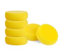 6 esponjas de cerámica, esponjas redondas de pintura de 3 pulgadas, esponjas amarillas de artista, esponjas de arcilla para acuarela, para pintura facial, cerámica, manualidades