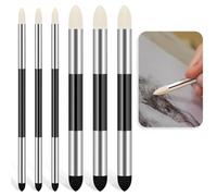 6 esponjas para mezclar artistas, de doble punta, para dibujo, arte, aceite, suave, pastel, herramientas de mezcla, reutilizables, lavables, pinceles de esponja para artistas, profesionales, bocetos,
