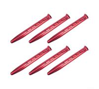 6 estacas de arena para tienda de campaña para poner a tierra fácilmente, estacas de aluminio ligeras para uso en exteriores (rojo)