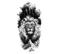 6 Estilos Serpiente/tigre/leones Tatuaje Temporal Pegatina Impermeable Y Duradero(B)