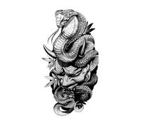 6 Estilos Serpiente/tigre/leones Tatuaje Temporal Pegatina Impermeable Y Duradero(E)