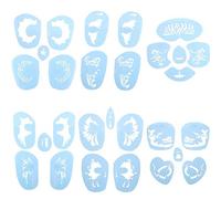 6 Estilos / Set De Pintura De Cara, Plantilla De Pintura Cosmética Con Tatuaje Reutilizable, Plantillas de Pintura de Dibujo, Facial Herramientas de Diseño para Maquillaje