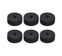 6 Fieltro de Platillo, 3 Nueces de Ala, 3 Arandelas Incluidas, Llave de Batería para Reemplazo Rápido de Tambor, Todos en 23 Piezas de Accesorios de Reemplazo de Platillo (BLACK)