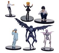 6 figuras de acción de Death Note L Lawliet, Light Yagami, Misa Amane, Ryuk, Rem figuras de acción, estatua de modelo de anime
