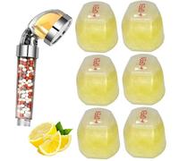 6 filtros de ducha con vitamina C cabezal de ducha con infusión de vitamina C y bálsamo con sabor a limón que suavizan el agua dura el cabezal de ducha con vitamina C ayuda a la piel seca y la caída d