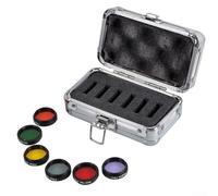 6 filtros de nebulosa con caja de almacenamiento para telescopios de 1.25 pulgadas, filtro de luna y cielo para observación planetaria