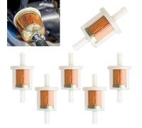 6 Filtros Gasolina Moto 8 mm, Filtro de Combustible Universal, Alta Precisión de Filtrado, Filtro de Óxidovde Hierro,Filtro de para Motor, Motocicleta, Scooter, Tractor