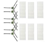 6 filtros y 6 cepillos laterales para robot aspirador EICOBOT R20 para ayudar en la optimización del rendimiento de rutina