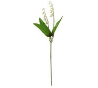 6 flores artificiales de lirio del valle, flor de plástico con un solo lirio del valle, pequeña campanilla fresca decorativa
