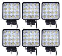 6 focos LED SLPRO® de trabajo de 48 W, 3800 lumen, temperatura de color de 6000K, protección IP67, luces de marcha atrás para tractor o excavadora