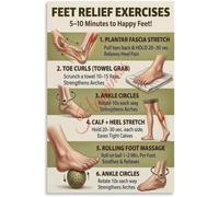 6 Foot Rehabilitation Moves Chart Canvas Print