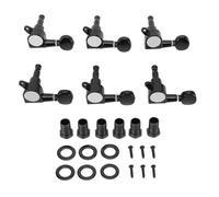 6 For Right Guitar Tuning Pegs Sealed Locking Tuners For Electric Guitars | 6 Right Side Guitar Locking Tuning Pegs Sealed Locking Tuners with Screws Nuts Washers Black