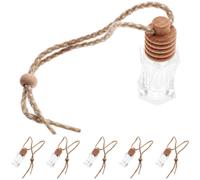 6 frascos colgantes vacíos de vidrio para perfume