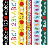 6 fronteras para tablón de anuncios, autobús, borde impreso, lápiz, tablón de anuncios, bordes para aulas