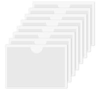 6 fundas autoadhesivas para tarjetas A4, fundas de plástico impermeables con notas autoadhesivas, para el hogar, la oficina, la escuela y los viajes (transparente, 31 x 22,2 cm)