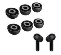6 fundas de silicona para auriculares Huawei Freebuds 5i/6i, almohadillas de goma, almohadillas de goma para los oídos, accesorios (negro)