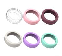 6 fundas de silicona suave, protector ligero para Oura Ring 5, protección antiarañazos, ajuste cómodo en múltiples opciones de color (S, 6 piezas A)
