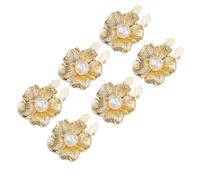 6 fundas elegantes de botones de flores desmontables para decoración de puños de camisa con diamantes de imitación, One Size, como se describe, como se describe