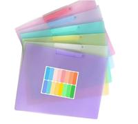 6 fundas para archivadores de documentos de formato carta con pinza giratoria abierta lateralmente, resistente al agua, 22, 9 x 30, 5 cm, carpeta de colores