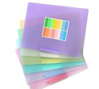 6 fundas para archivos, formato carta con pinza lateral giratoria, documento de agua para 200 hojas, 22, 9 x 30, 5 cm, suministros de aula, carpetas coloridas