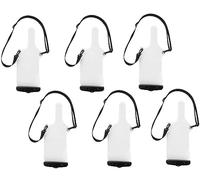 6 fundas universales impermeables para radio de dos vías, portátil, a prueba de lluvia, con correa ajustable, compatible con Motorola Kenwood Midland UV-3R UV-5R PX-888 Walkie Talkie Radio (blanco)