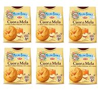 6 galletas italianas Mulino Bianco Cuor di Mela con piezas de manzana reales y puré de manzana, 300 g