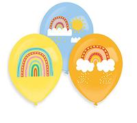 6 globos de arco iris retro, como decoración para cumpleaños infantiles y fiesta temática arcoíris