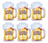 6 Globos de Papel XXL, Gigante de Aluminio, Globo de Helio para Regalo Niños Cumpleaños Traje Fiesta Nupcial Boda Ceremonia