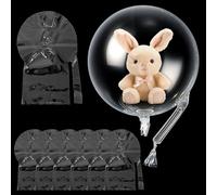 6 globos transparentes de 30 pulgadas para rellenar, globos Bobo grandes de boca extra ancha para decoración de fiestas, globo transparente grande preestirado, globo de burbujas para el día de San