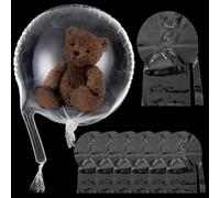 6 globos transparentes de 30 pulgadas para rellenar, globos Bobo grandes de boca extra ancha para decoración de fiestas, globo transparente grande preestirado, globo de burbujas para el día de San
