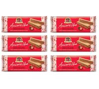 6 gofres Tre Marie Ancora Uno oblea Nocciolato rellenos con crema de avellana y avellanas picadas 140 g