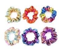 6 gomas para el pelo con degradado, accesorios para el pelo, de metal brillante, coloridas diademas de sirena para fiestas, reuniones, regalos de cumpleaños