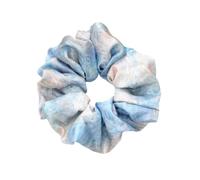 6 gomas para el pelo para mujer, pintura al óleo, colon grueso, tocado elástico, cuerda para el pelo, bandas de goma, coletas, accesorios para el cabello para mujeres y niñas, azul pavo real