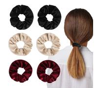 6 gomas para el pelo Scrunchies con bolsillo con cremallera, gomas para el pelo con cremallera, compartimento secreto, discreto, escondite de dinero, gadgets de viaje, gadgets de viaje para mujeres y